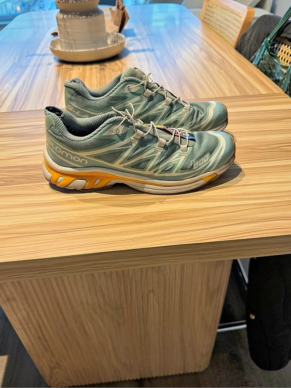 Salomon S/Lab XT-6 Softground Trail Athletic Shoes Green & Yellow